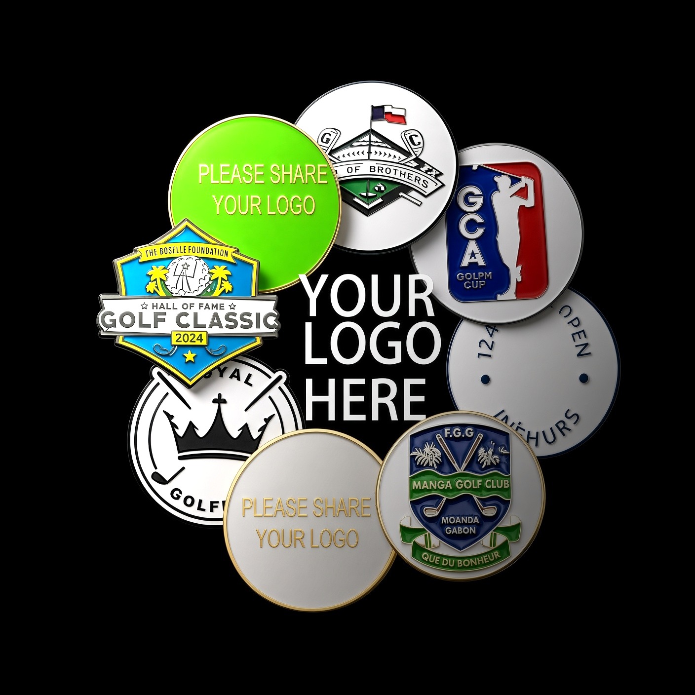 Custom Ball Markers – Custom logo golf ball markers