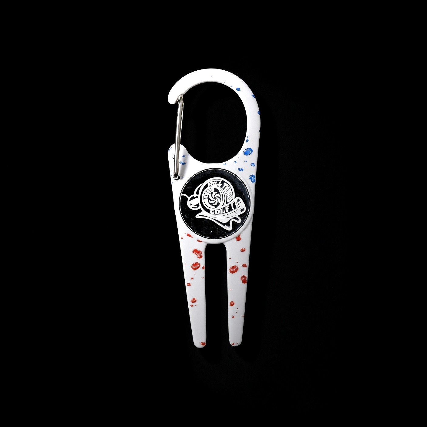 Divot 2 – Clip-style divot tool in red, white, and blue