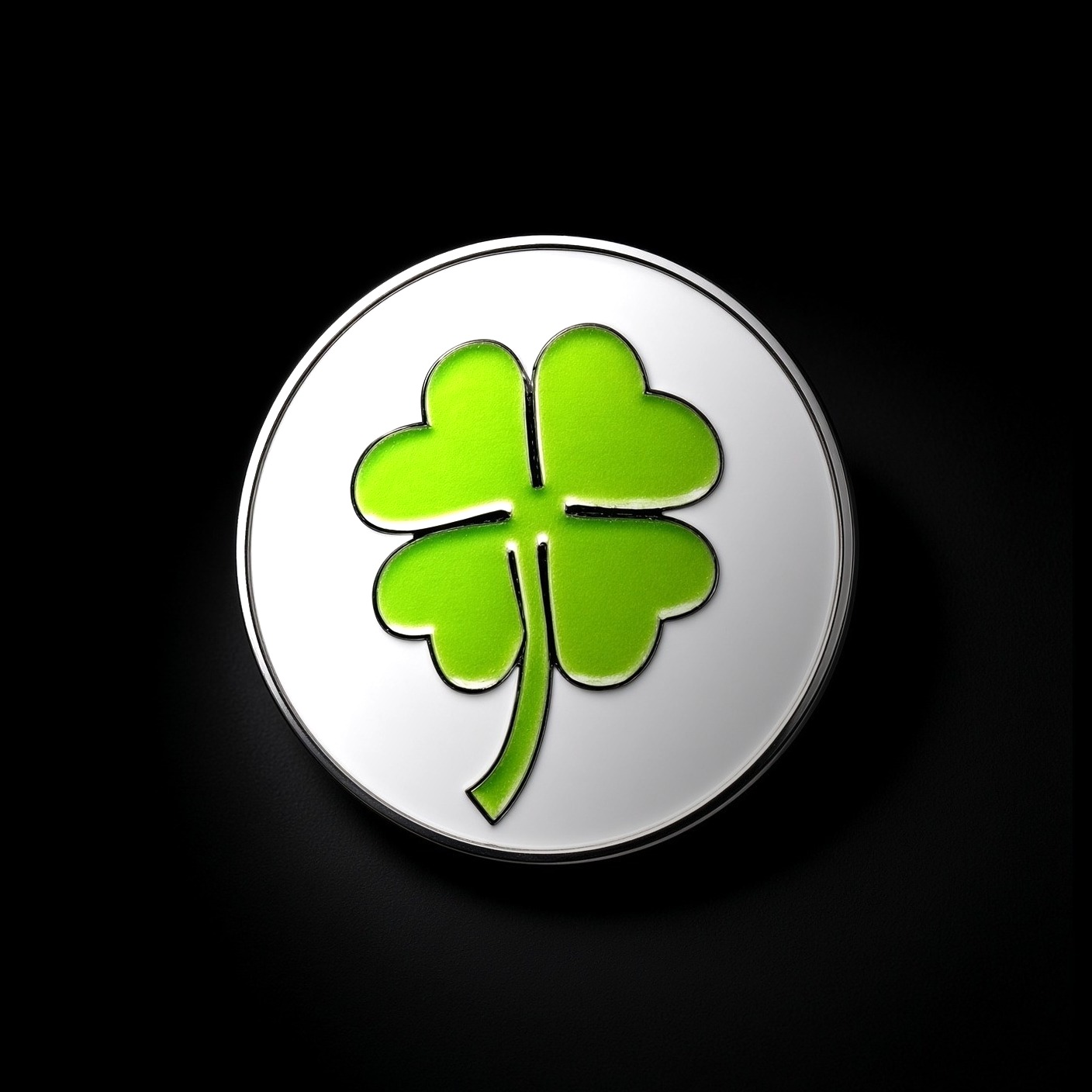 Marker 11 – 4 leaf clover 25mm golf ball marker
