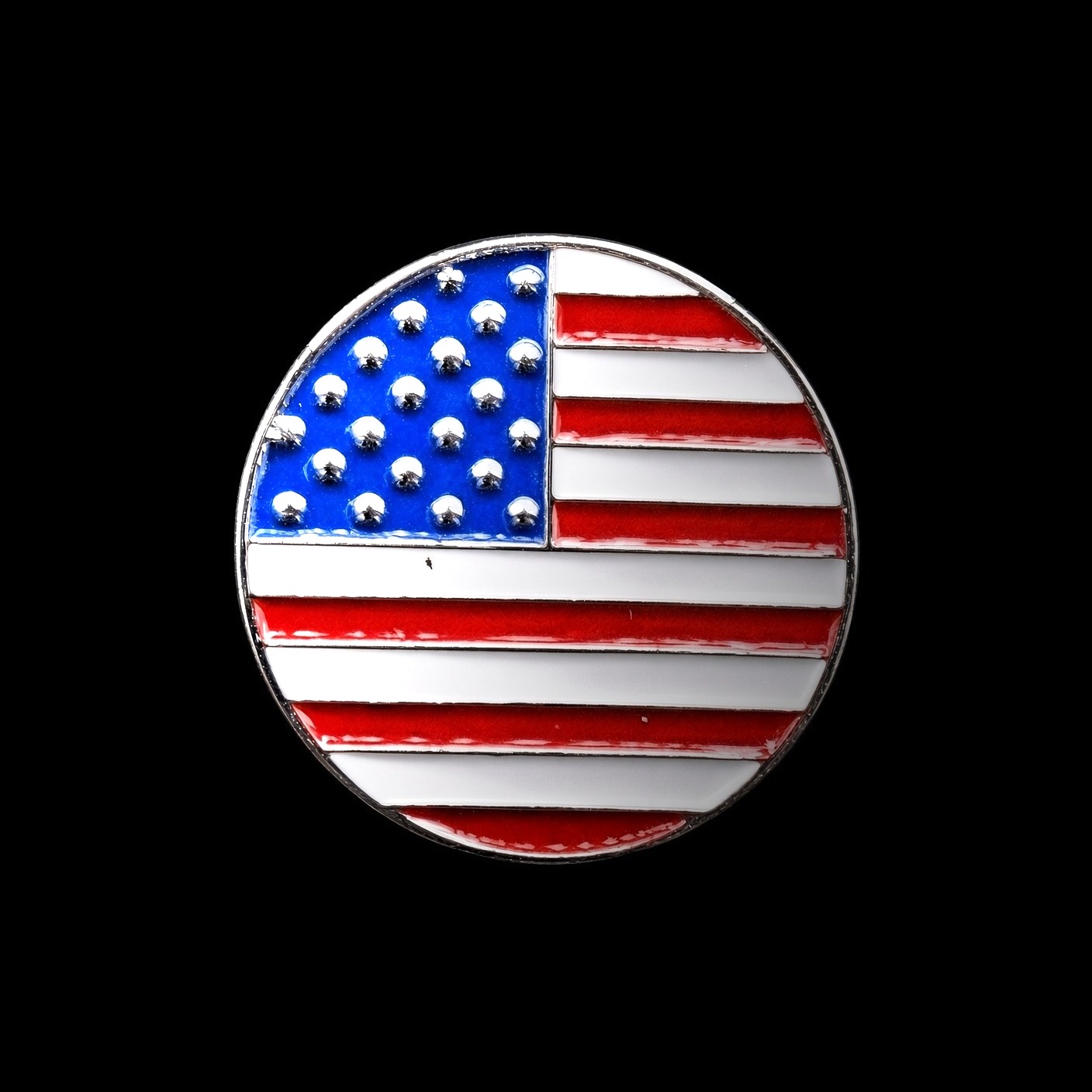 Marker 5 – American flag 25mm golf ball marker